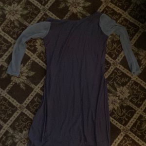 gray dance costume with mesh sleeves!